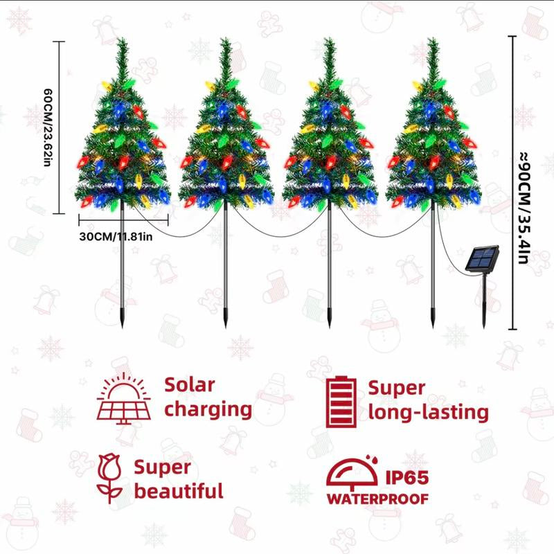 1 Tow 4 Solar Tree Lights